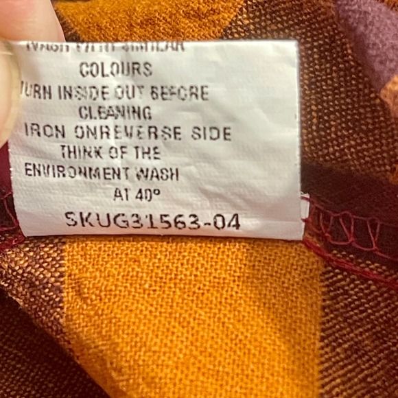 Mixed Plaid Flannel Hooded Long Sleeve Mens MEDIUM 1527:S1398 - Picture 6 of 9